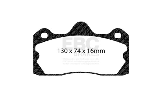 Kit de plaquettes de frein, frein à disque Redstuff DP3060C EBC, Image 7