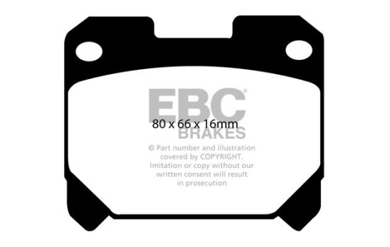 Kit de plaquettes de frein, frein à disque Redstuff DP31005C EBC, Image 5