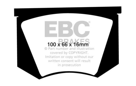 Kit de plaquettes de frein, frein à disque Redstuff DP3100C EBC, Image 5