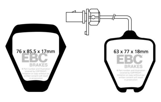 Kit de plaquettes de frein, frein à disque Redstuff DP31094C EBC, Image 5