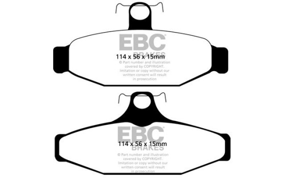 Kit de plaquettes de frein, frein à disque Redstuff DP31165C EBC, Image 5