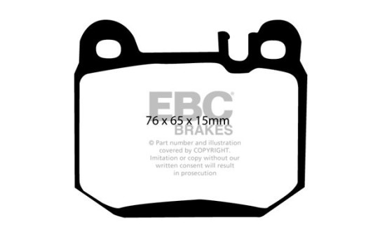 Kit de plaquettes de frein, frein à disque Redstuff DP31395C EBC, Image 5