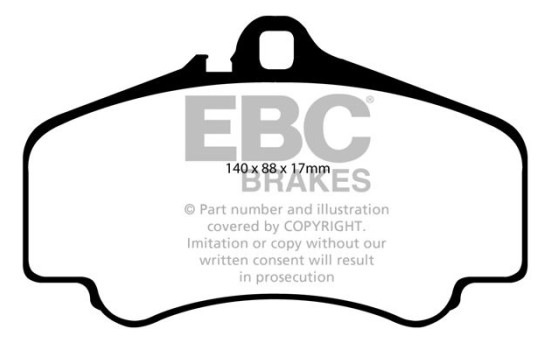 Kit de plaquettes de frein, frein à disque Redstuff DP31454C EBC, Image 5