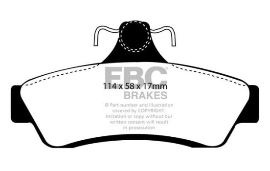 Kit de plaquettes de frein, frein à disque Redstuff DP31506C EBC, Image 5
