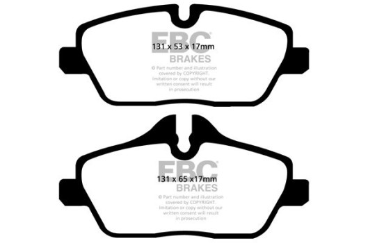 Kit de plaquettes de frein, frein à disque Redstuff DP31578C EBC, Image 5
