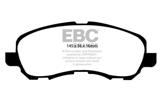 Kit de plaquettes de frein, frein à disque Redstuff DP31614C EBC, Image 5