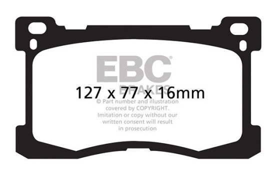 Kit de plaquettes de frein, frein à disque Redstuff DP31882C EBC, Image 5