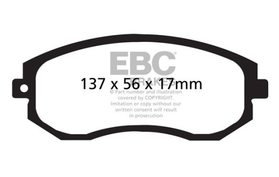 Kit de plaquettes de frein, frein à disque Redstuff DP31884C EBC, Image 5
