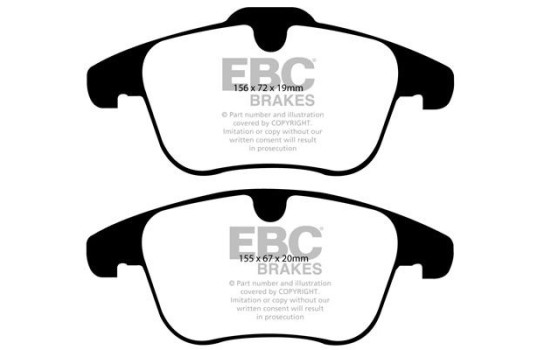 Kit de plaquettes de frein, frein à disque Redstuff DP31932C EBC, Image 5