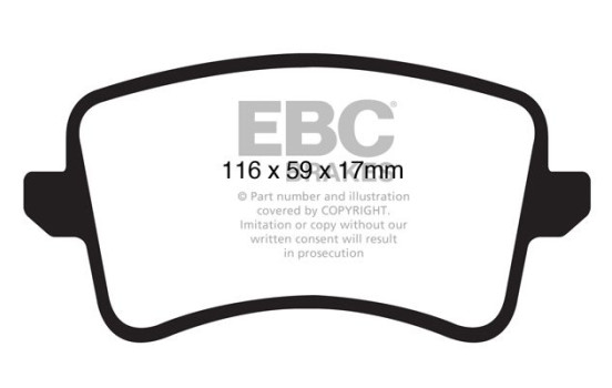 Kit de plaquettes de frein, frein à disque Redstuff DP31988C EBC, Image 5