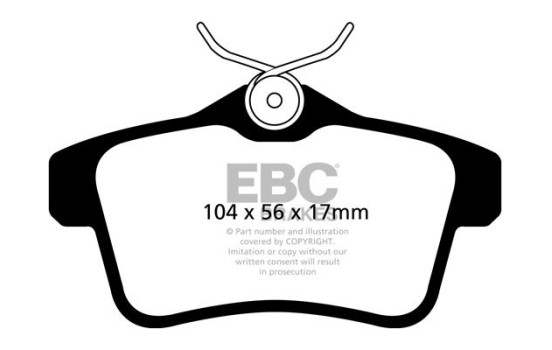 Kit de plaquettes de frein, frein à disque Redstuff DP32053C EBC, Image 5