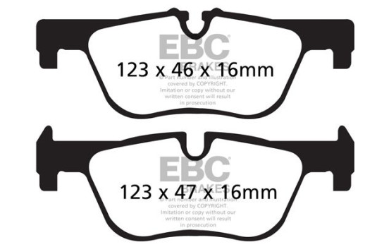 Kit de plaquettes de frein, frein à disque Redstuff DP32132C EBC, Image 5
