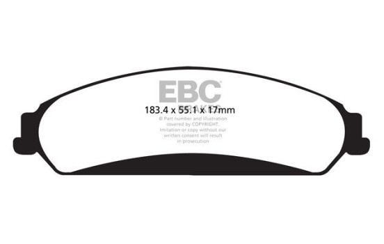 Kit de plaquettes de frein, frein à disque Redstuff DP32139C EBC, Image 5