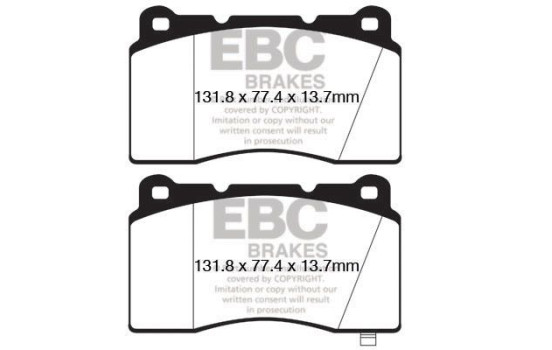Kit de plaquettes de frein, frein à disque Redstuff DP32147C EBC, Image 5