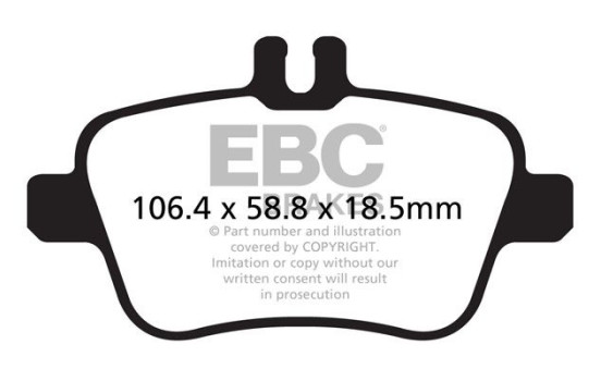 Kit de plaquettes de frein, frein à disque Redstuff DP32157C EBC, Image 5