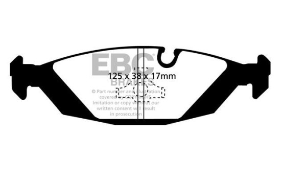 Kit de plaquettes de frein, frein à disque Redstuff DP3447C EBC, Image 5
