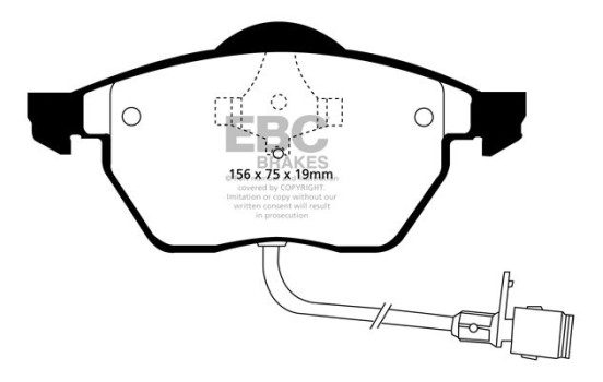Kit de plaquettes de frein, frein à disque Redstuff DP3836C EBC, Image 5