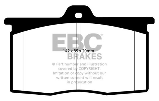 Kit de plaquettes de frein, frein à disque Yellowstuff DP4041R EBC, Image 6