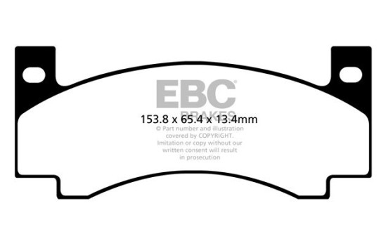 Kit de plaquettes de frein, frein à disque Yellowstuff DP41176R EBC, Image 5