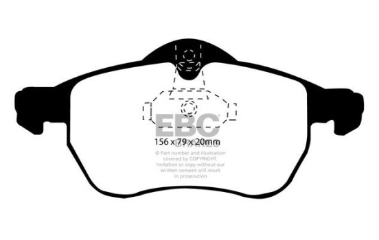Kit de plaquettes de frein, frein à disque Yellowstuff DP41183R EBC, Image 5