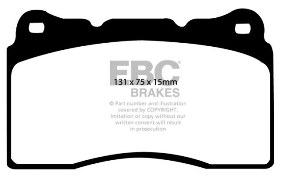 Kit de plaquettes de frein, frein à disque Yellowstuff DP41210R EBC, Image 6