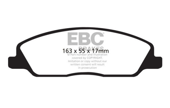 Kit de plaquettes de frein, frein à disque Yellowstuff DP41869R EBC, Image 5