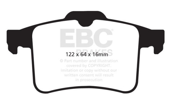 Kit de plaquettes de frein, frein à disque Yellowstuff DP42059R EBC, Image 5