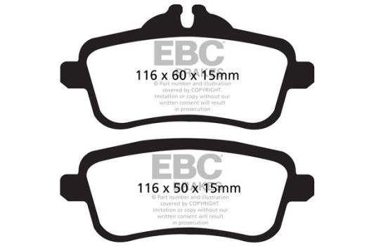 Kit de plaquettes de frein, frein à disque Yellowstuff DP42137R EBC, Image 5