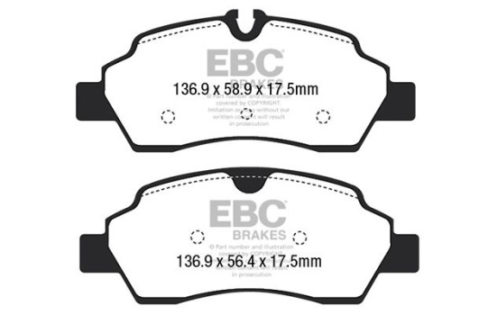 Kit de plaquettes de frein, frein à disque Yellowstuff DP42222R EBC, Image 5