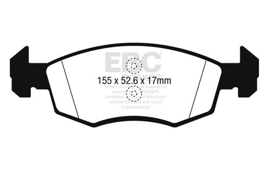 Kit de plaquettes de frein, frein à disque Yellowstuff DP42241R EBC, Image 5