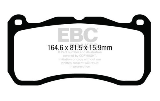Kit de plaquettes de frein, frein à disque Yellowstuff DP43013R EBC, Image 5