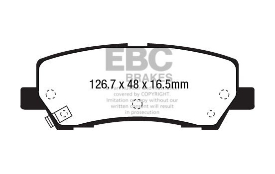 Kit de plaquettes de frein, frein à disque Yellowstuff DP43041R EBC, Image 5