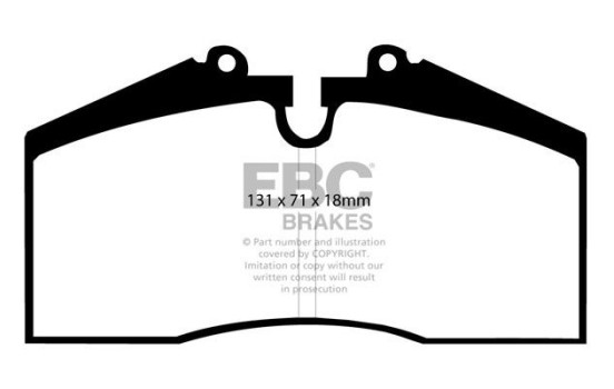 Kit de plaquettes de frein, frein à disque Yellowstuff DP4767R EBC, Image 6