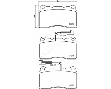 Kit de plaquettes de frein, frein à disque, Image 2