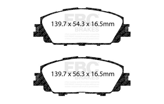 Le jeu de plaquettes de frein Ultimax pour freins à disque est sans cuivre et conforme aux normes environnementales. DPX3099 EBC, Image 3