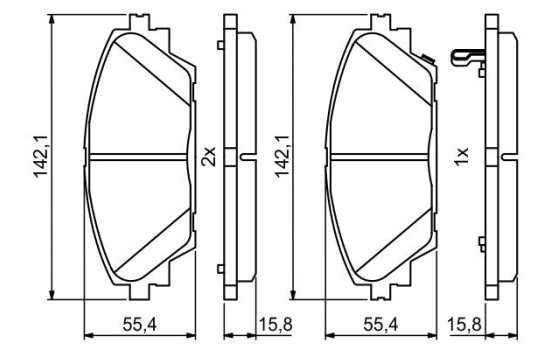 Plaquettes de frein BP1978 Bosch, Image 7