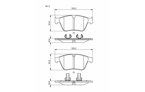 Plaquettes de frein BP2049 Bosch, Image 6