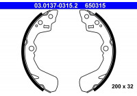 Jeu de mâchoires de frein 03.0137-0315.2 ATE