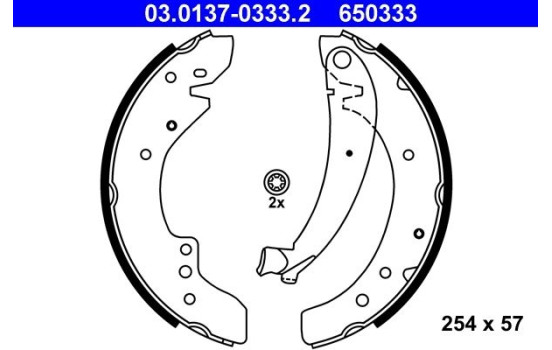 Jeu de mâchoires de frein 03.0137-0333.2 ATE, Image 2
