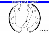 Jeu de mâchoires de frein 03.0137-0467.2 ATE