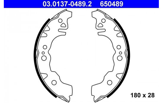 Jeu de mâchoires de frein 03.0137-0489.2 ATE