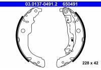 Jeu de mâchoires de frein 03.0137-0491.2 ATE