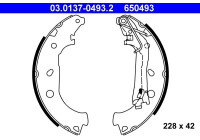 Jeu de mâchoires de frein 03.0137-0493.2 ATE