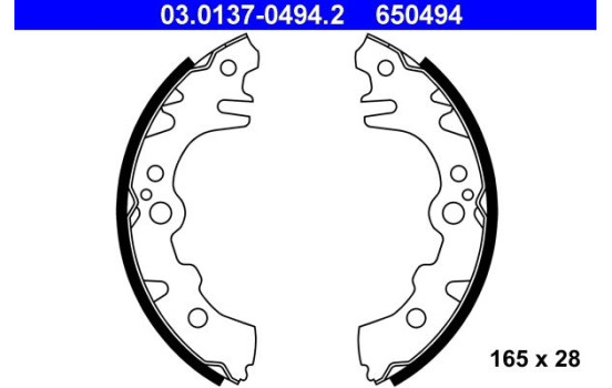 Jeu de mâchoires de frein 03.0137-0494.2 ATE
