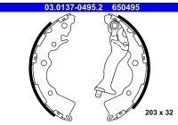 Jeu de mâchoires de frein 03.0137-0495.2 ATE