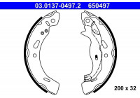Jeu de mâchoires de frein 03.0137-0497.2 ATE