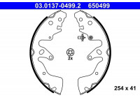 Jeu de mâchoires de frein 03.0137-0499.2 ATE