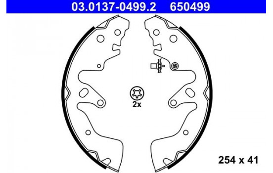 Jeu de mâchoires de frein 03.0137-0499.2 ATE