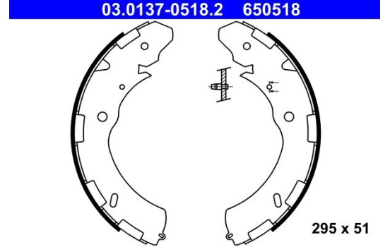 Jeu de mâchoires de frein 03.0137-0518.2 ATE