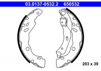 Jeu de mâchoires de frein 03.0137-0532.2 ATE
